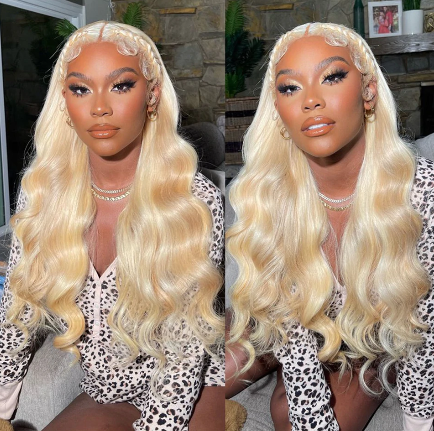 13X6 Lace Frontal Wig 200% Density All Textures Human Hair Wig 16-30 Inch #613 Blonde