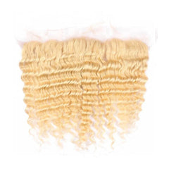 13X4 Lace Frontal Deep Wave Swiss Lace #613 Blonde 8-22inch 100% Virgin Human Hair