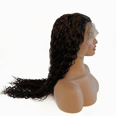 13X6 Lace Frontal Wig 180% Density Natural Wave Human Hair Wig 16-40 Inch #1B Natural Color