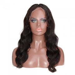 13X6 Lace Frontal Wig 180% Density Body Wave Human Hair Wig 16-40 Inch #1B Natural Color