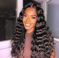 4X4 HD Lace Wig 180% Density All Textures Human Hair Wig 16-30 Inch #1B Natural Color