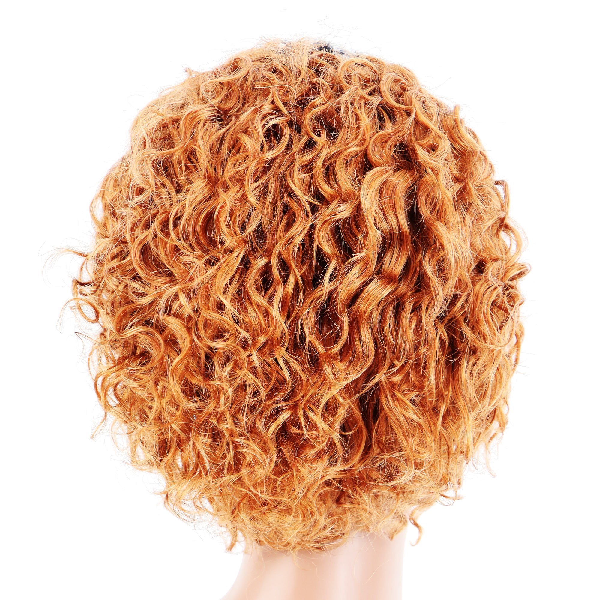 Summer 13X1 Lace Wig 150% Density Curly Human Hair Wig 6 Inch #1B/350 Color U2008