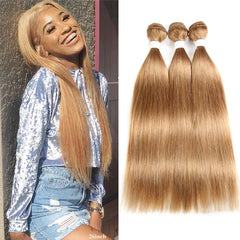 Light Color Bundle Straight Virgin Hair Bundles 12-30inch All Cuticles Intact And Aligned