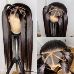 Full Lace Wig 130% Density All Textures Human Hair Wig 10-30 Inch #1B Natural Color