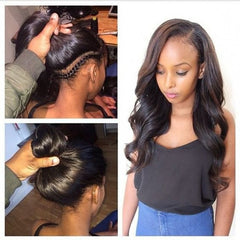 360 Frontal Wig 130% Density All Textures Human Hair Wig 16-28 Inch #1B Natural Color