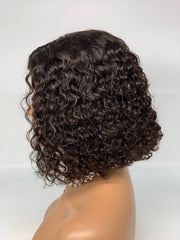 4X4 BOB Wig 180% Density All Textures Human Hair Wig 8-14 Inch #1B Natural Color
