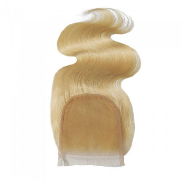 4X4 Lace Closure Body Wave Swiss Lace #613 Blonde 8-22inch 100% Virgin Human Hair