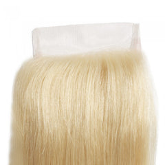 4X4 Lace Closure Straight Swiss Lace #613 Blonde 8-22inch 100% Virgin Human Hair