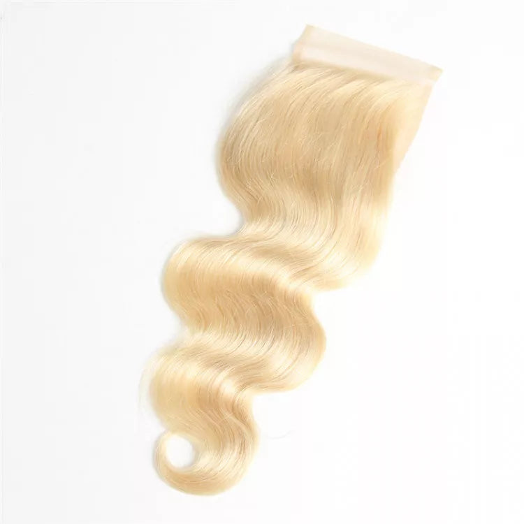 5X5 Lace Closure Body Wave Swiss Lace #613 Blonde 8-22inch 100% Virgin Human Hair