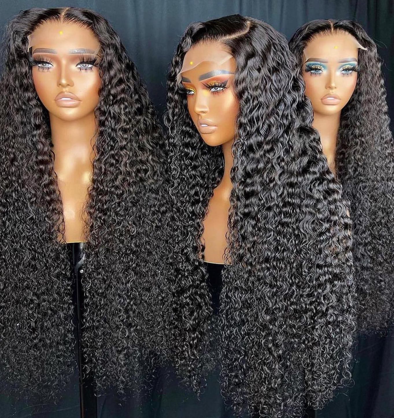 5X5 HD Lace Wig 180% Density All Textures Human Hair Wig 16-30 Inch #1B Natural Color