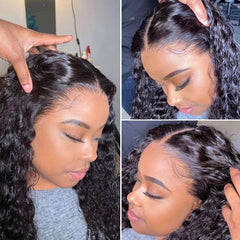 360 Frontal Wig 130% Density All Textures Human Hair Wig 16-28 Inch #1B Natural Color