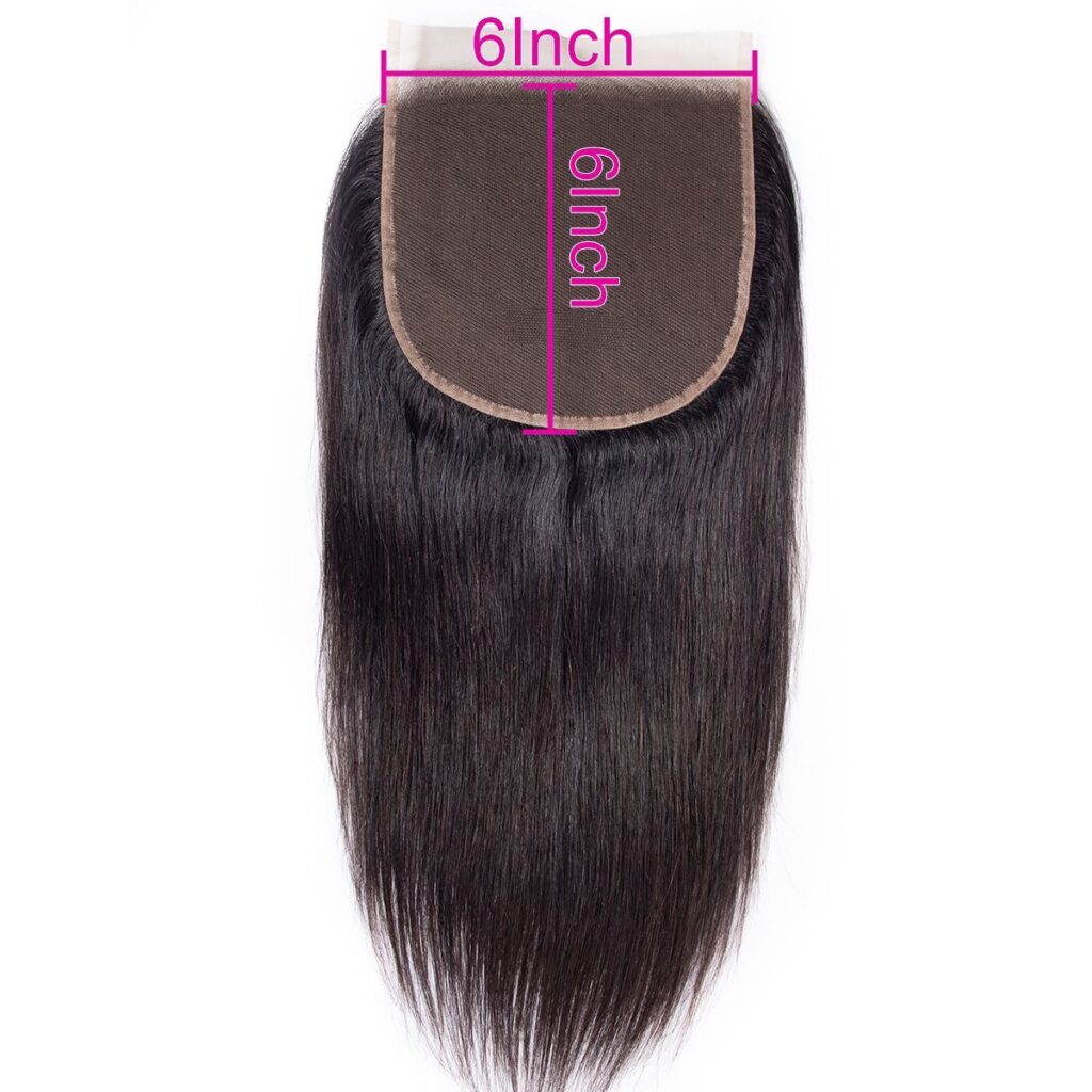 6X6 7X7 Lace Closure All Textures Swiss Lace #1B Natural Black 8-22inch 100% Virgin Human Hair