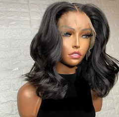 4X4 BOB Wig 150% Density All Textures Human Hair Wig 10-14 Inch #1B Natural Color
