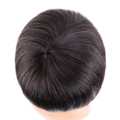 Summer Pixie Wig 150% Density Straight Human Hair Wig 6 Inch #1B Natural Color U8054