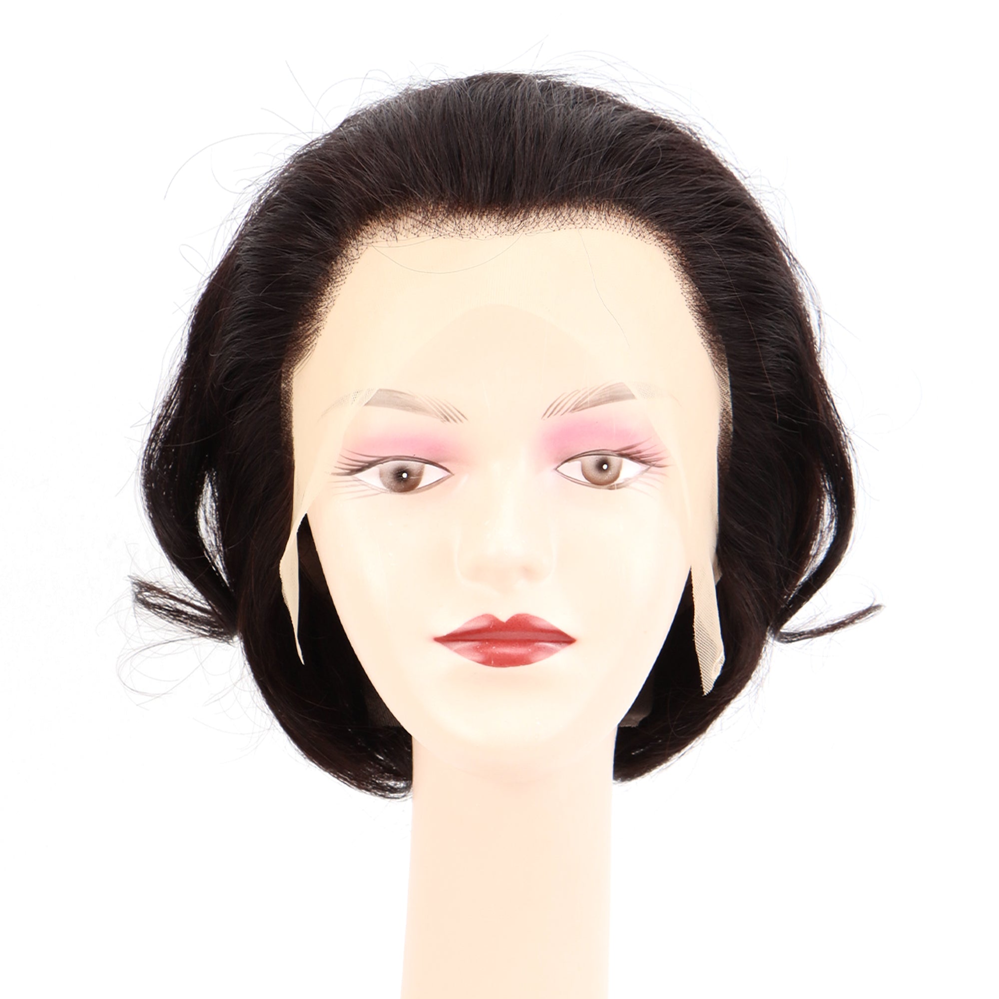 Summer 13X4 Frontal Wig 150% Density Straight Human Hair Wig 6 Inch #1B Natural Color U8132
