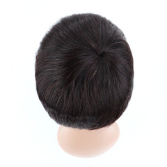 Summer Pixie Wig 150% Density Straight Human Hair Wig 6 Inch #1B Natural Color U8143