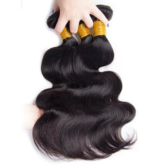 8A Body Wave Raw Virgin Hair Bundles #1B Natural Black 10-30inch 100% Human Hair