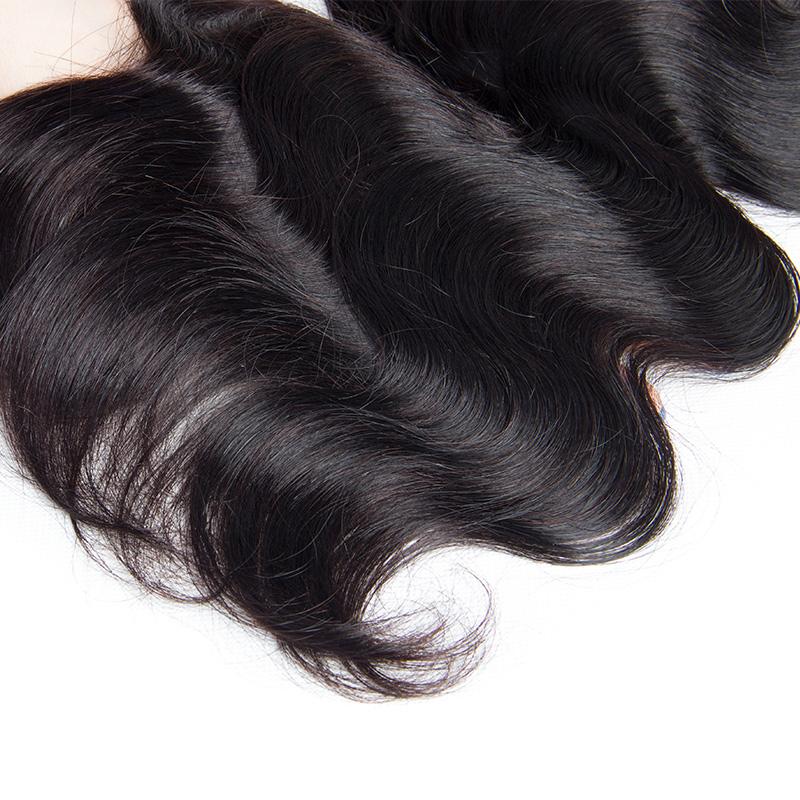 8A Body Wave Raw Virgin Hair Bundles #1B Natural Black 10-30inch 100% Human Hair