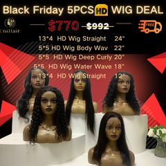 5pcs Black Friday HD Wig Deal