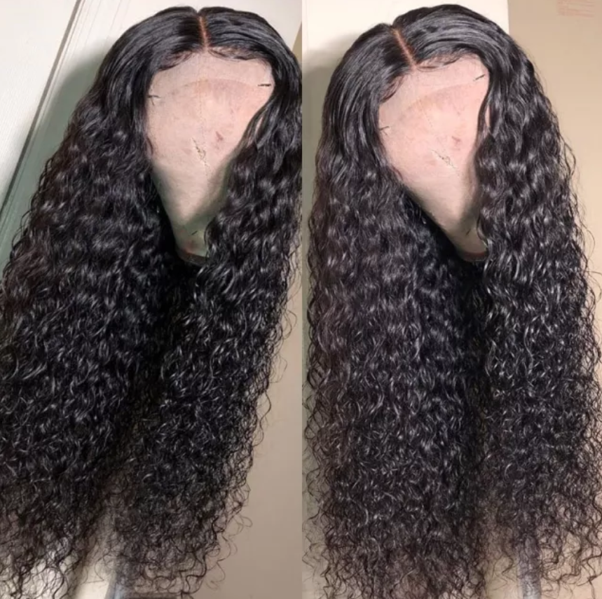 5X5 Lace Closure Wig 200% Density All Textures Human Hair Wig 16-30 Inch #1B Natural Color