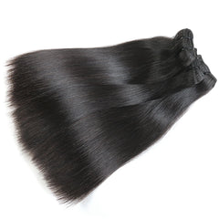 Double Drawn All Textures Raw Virgin Hair Bundles #1B Natural Black 10-30inch All Cuticles Intact And Aligned