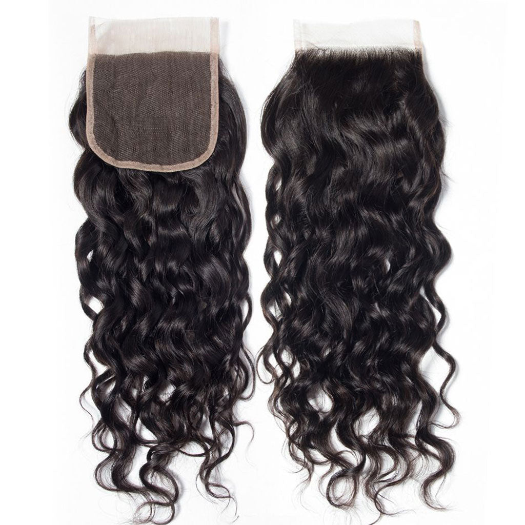 4X4 HD Lace Closure All Textures HD Lace #1B Natural Black 10-20inch 100% Virgin Human Hair