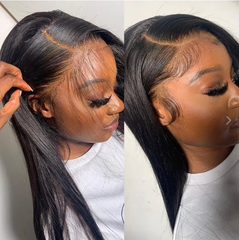 13X6 HD Lace Wig 150% Density All Textures Human Hair Wig 16-30 Inch #1B Natural Color