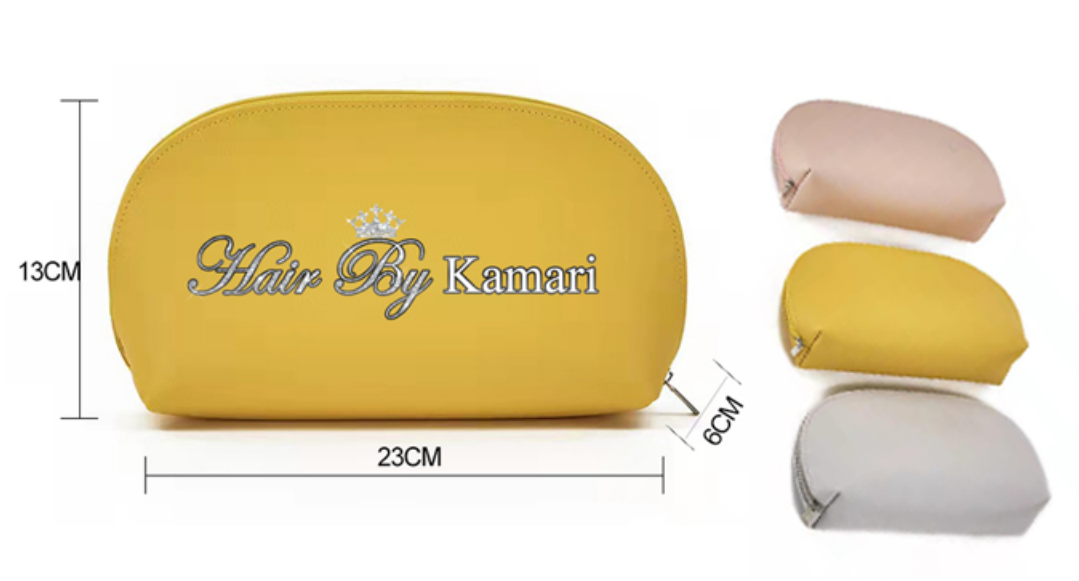 UniHair Customized Logo PU Leather Cosmetic Bag Waterproof Portable Makeup Bag