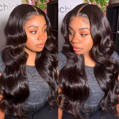 5X5 HD Lace Wig 180% Density All Textures Human Hair Wig 16-30 Inch #1B Natural Color