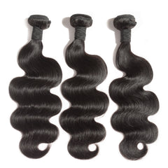 10A Body Wave Raw Virgin Hair Bundles #1B Natural Black 10-40inch All Cuticles Intact And Aligned