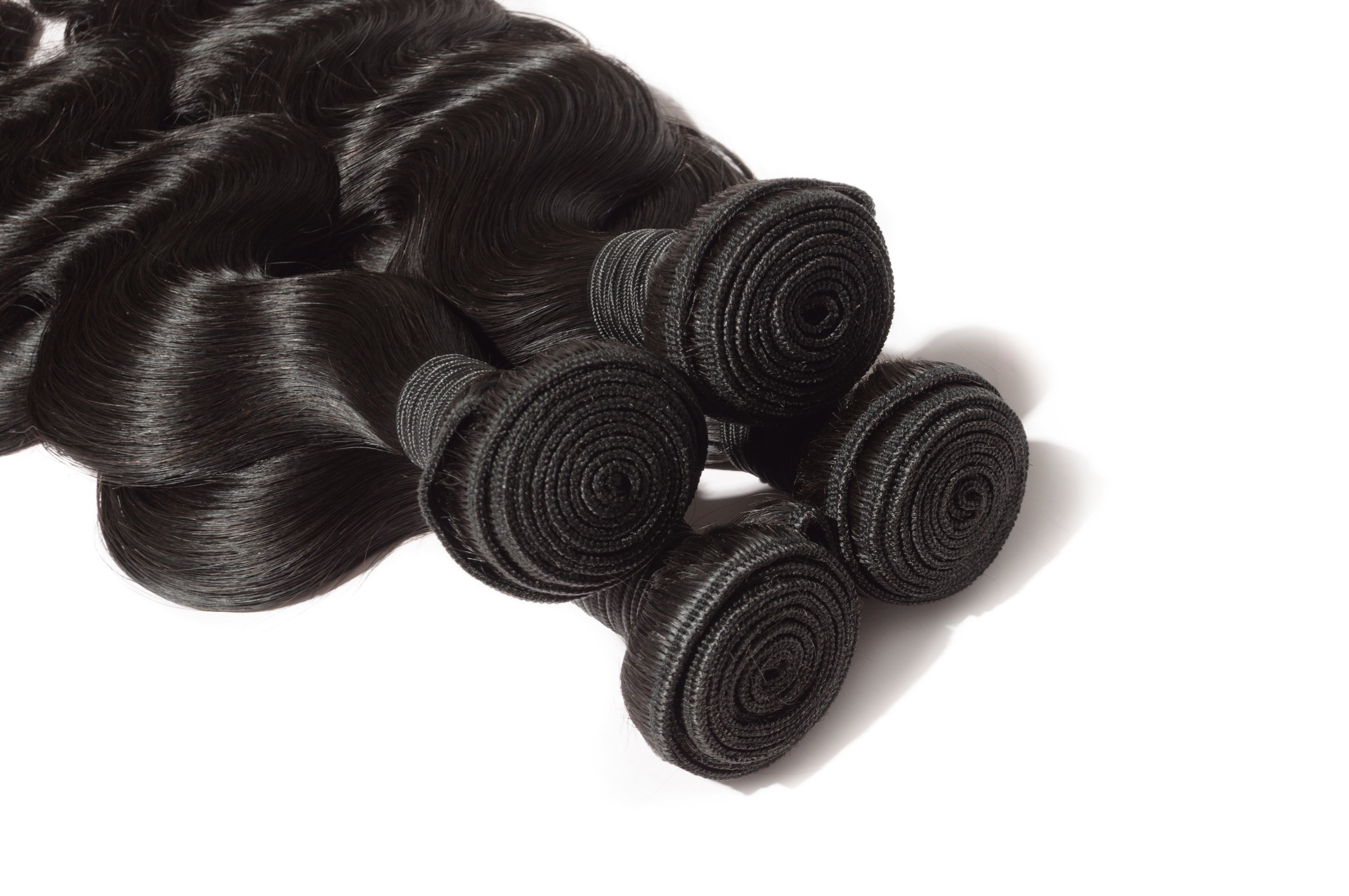 10A Body Wave Raw Virgin Hair Bundles #1B Natural Black 10-40inch All Cuticles Intact And Aligned