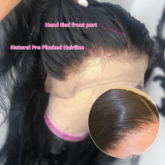 13X4 HD Lace Wig 150% Density All Textures Human Hair Wig 16-30 Inch #1B Natural Color