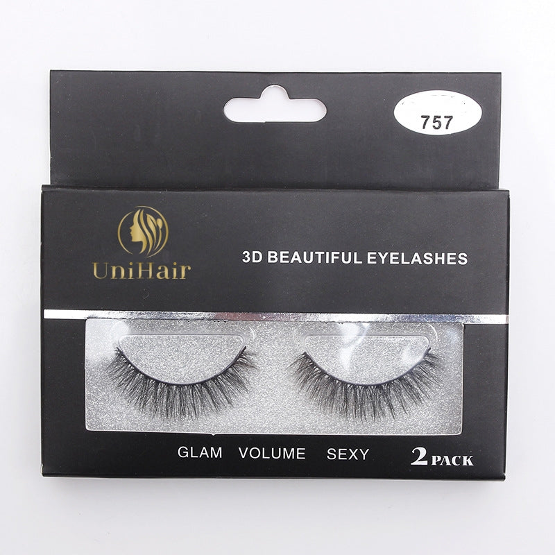 UniHair 3D Eyelashes 2 pairs in pack EL757