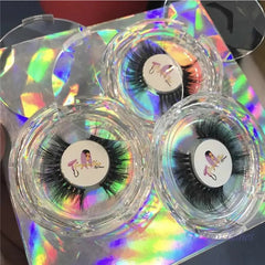 UniHair Custom Label Sticker Self Adhesive Coating Eyelashes Package with OEM LOGO