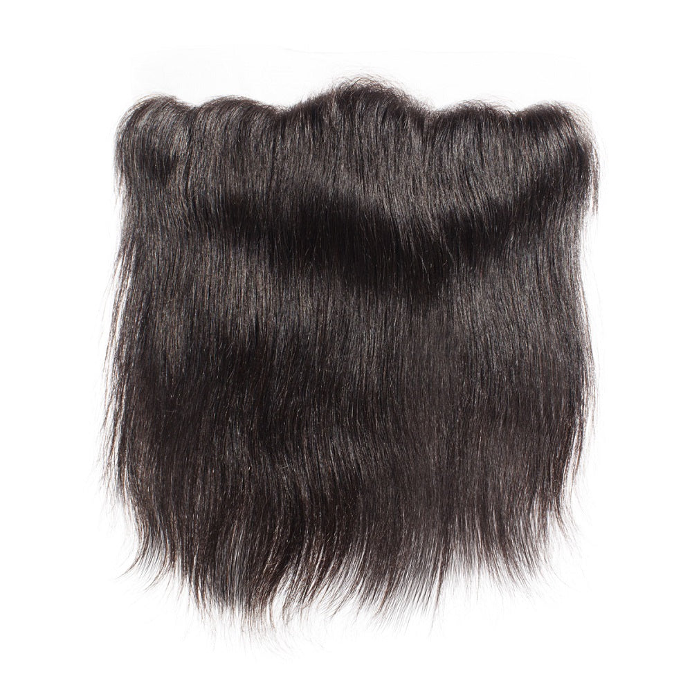 13X4 Lace Frontal Straight Swiss Lace #1B Natural Black 8-20inch 100% Virgin Human Hair