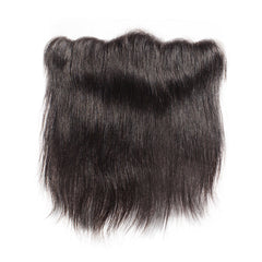 13X4 Lace Frontal Straight Swiss Lace #1B Natural Black 8-20inch 100% Virgin Human Hair