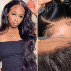 4X4 HD Lace Wig 150% Density All Textures Human Hair Wig 16-30 Inch #1B Natural Color