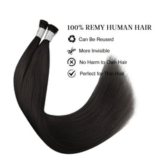 I-tip Hair Extension Raw Virgin Hair Straight 18-26inch Dark and Light Color 100grams