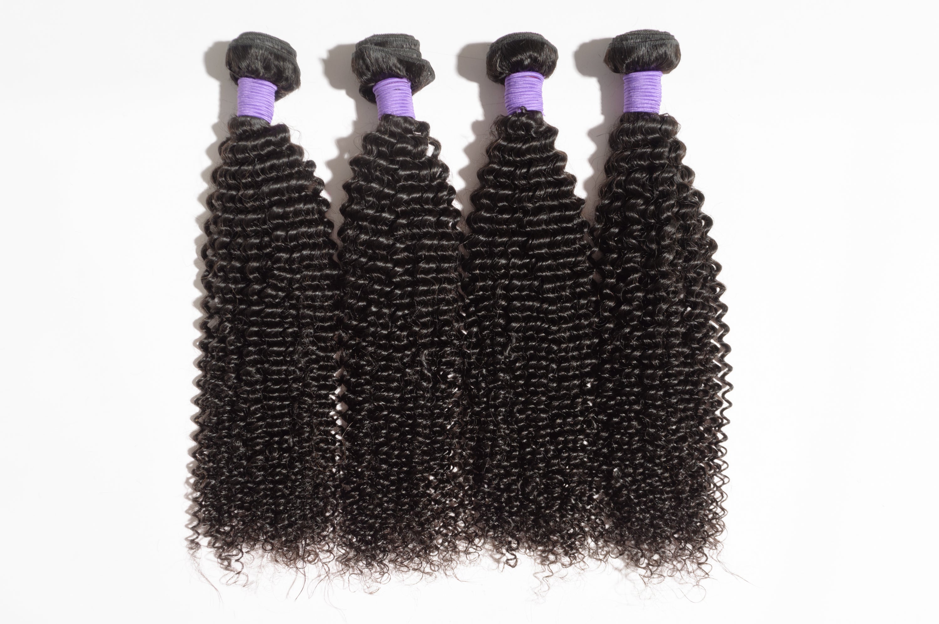 10A Kinky Curly Raw Virgin Hair Bundles #1B Natural Black 10-30inch All Cuticles Intact And Aligned