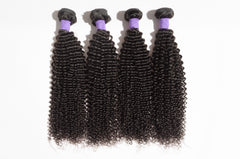 10A Kinky Curly Raw Virgin Hair Bundles #1B Natural Black 10-30inch All Cuticles Intact And Aligned