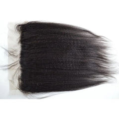 13X4 Lace Frontal Kinky Straight Swiss Lace #1B Natural Black 8-20inch 100% Virgin Human Hair