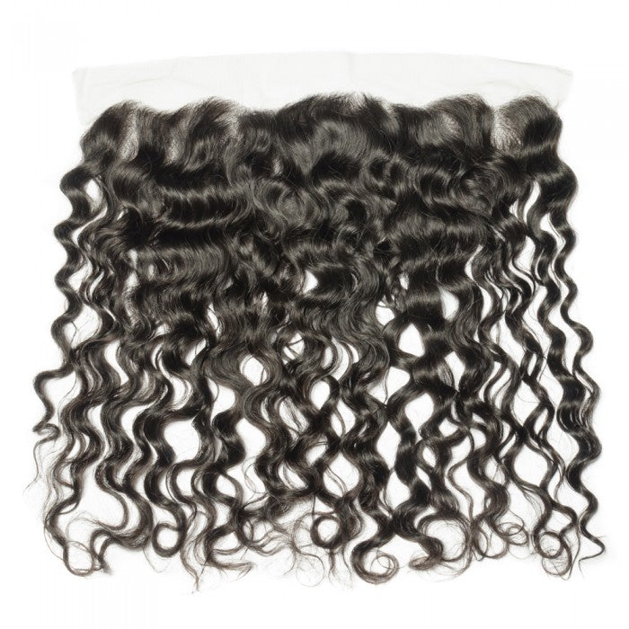 13X4 Lace Frontal Natural Wave Swiss Lace #1B Natural Black 8-20inch 100% Virgin Human Hair