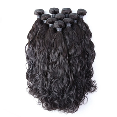 10A Natural Wave Raw Virgin Hair Bundles #1B Natural Black 10-30inch All Cuticles Intact And Aligned