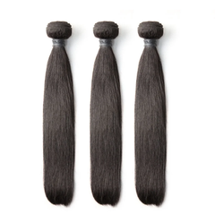 10A Straight Raw Virgin Hair Bundles #1B Natural Black 10-40inch All Cuticles Intact And Aligned