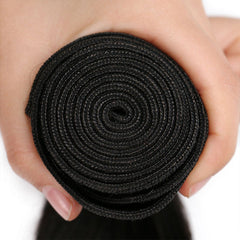 10A Straight Raw Virgin Hair Bundles #1B Natural Black 10-40inch All Cuticles Intact And Aligned