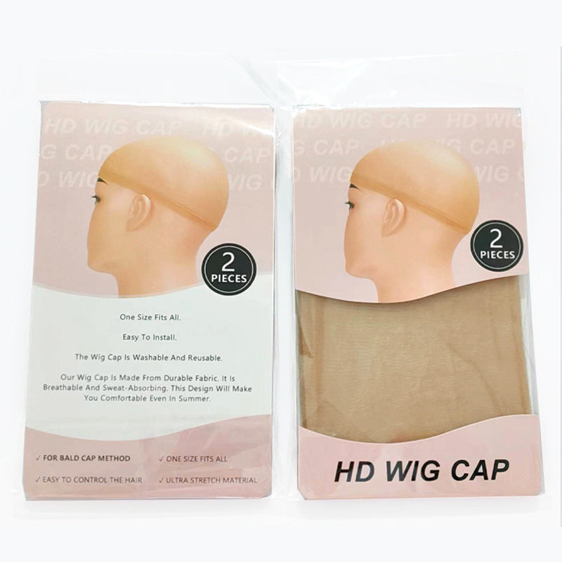 UniHair Stocking Elastic Super Thin Invisible Skin Sheer HD Stocking Wig Cap for Wigs 2pcs in Combo