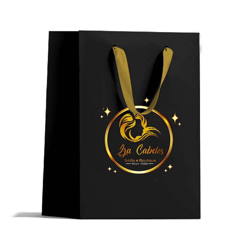 UniHair Custom Brand Printed Logo Boutique Paper Luxury Gift Clothing Packing Bag Shopping Bags With Rope Handle