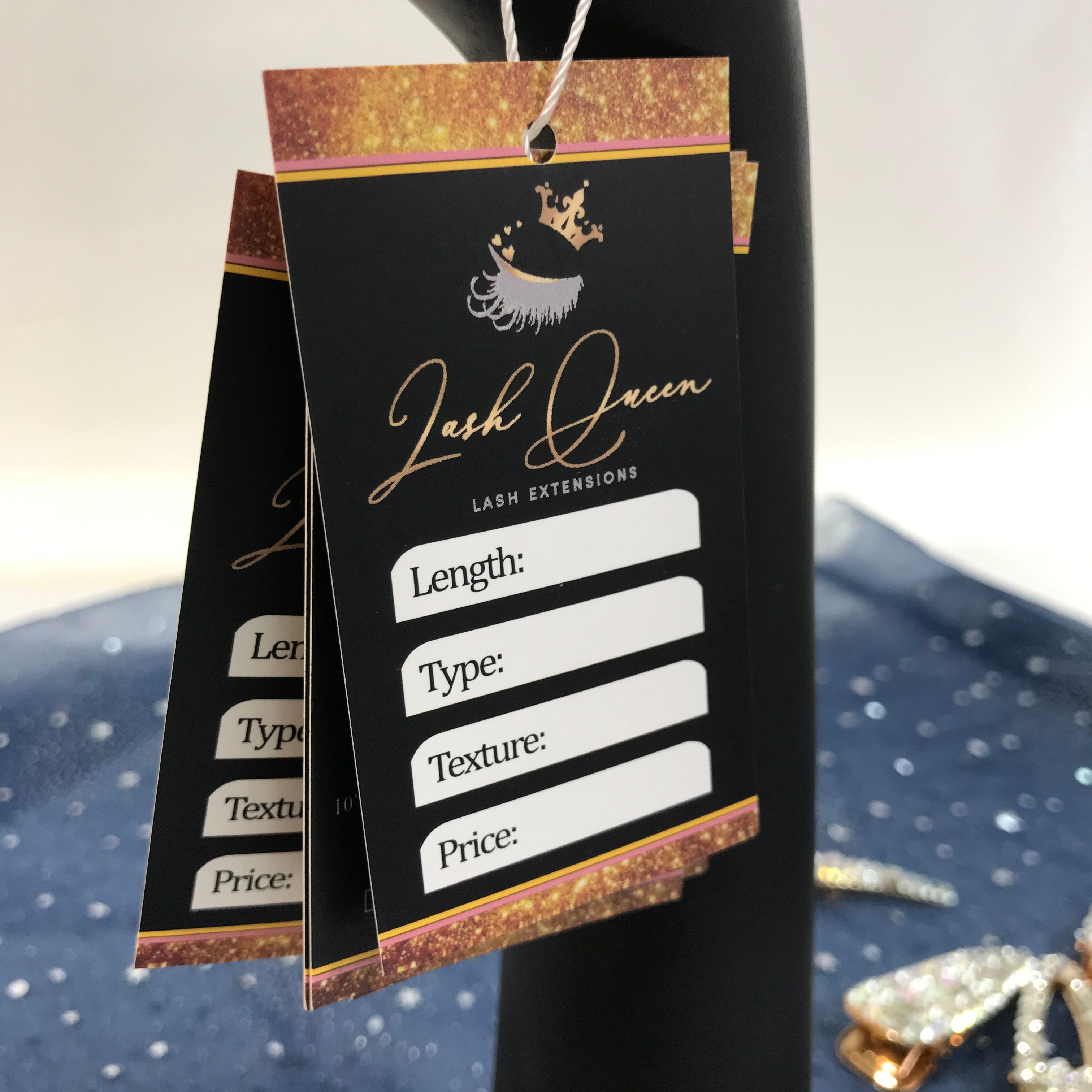 Unihair Free Design Custom Hair Extension Tags With Logo Printed Wigs Packaging